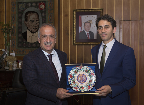Başkan Saim Köroğlu’ndan Rektör Çomaklı’ya veda ziyareti
