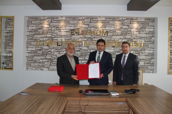 Erzurum İl Millî Eğitim Müdürlüğü ile Ebu İshak Vakfı İş Birliği Protokolü