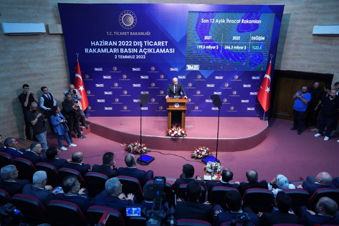 Haziranda 23,4 milyar dolarla tarihin en yüksek aylık ihracatına ulaşıldı