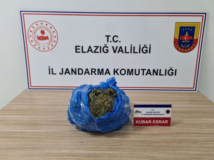 Elazığ’da 2 kilo kubar esrar ele geçirildi: 1 gözaltı