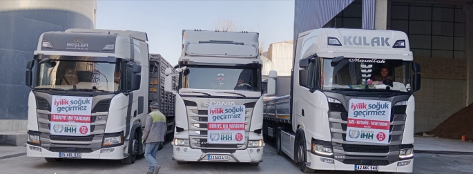 ERZURUM İHH 3 TIR YARDIM GÖNDERDİ
