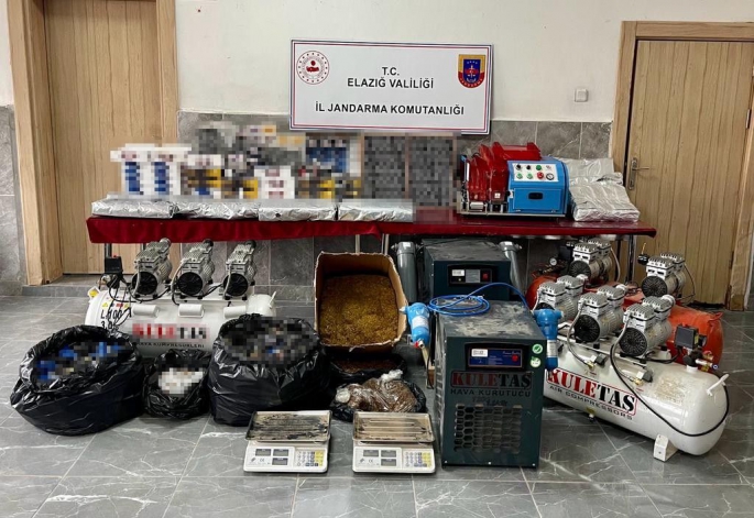 Elazığ’da kaçak sigara operasyonu: 3 şüpheli yakalandı