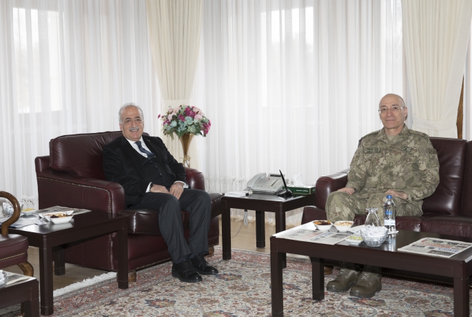 Tümgeneral Fedai Ünsal’dan Rektör Çomaklı’ya iade-i ziyaret