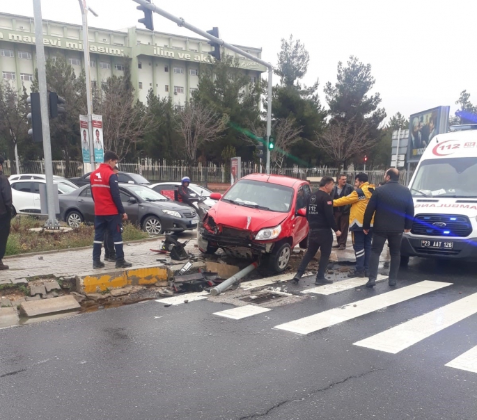 Elazığ’da trafik kazası: 1 yaralı