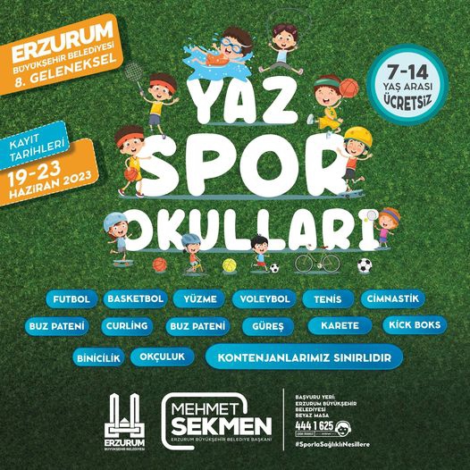 GELENEKSEL YAZ SPOR OKULLARI KAYITLARI BAŞLADI