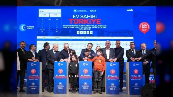 Erzurum’da TOKİ kuraları çekildi