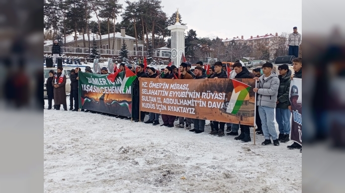Erzurum Gazze için tek yürek oldu