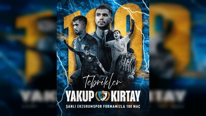 Yakup Kırtay Erzurumspor formasıyla 100. maçına çıktı
