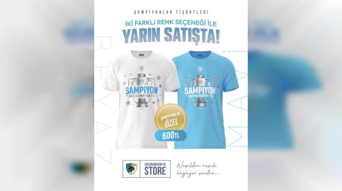 Şampiyonluk tişörtleri taraftarla buluştu