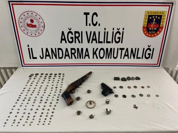 Ağrı’da tarihi eser niteliği taşıdığı değerlendirilen obje ele geçirildi