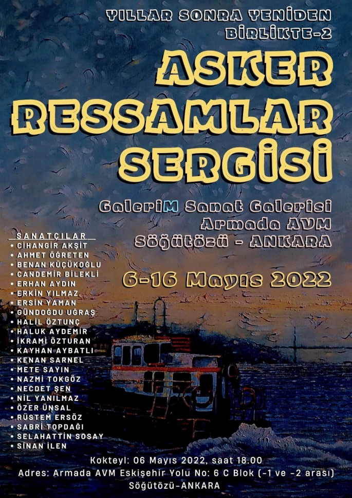 Askerlerin resim sergisine ilgi büyük