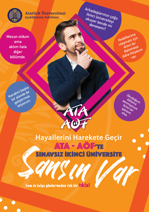 ATA AÖF’te Sınavsız İkinci Üniversite fırsatı devam ediyor