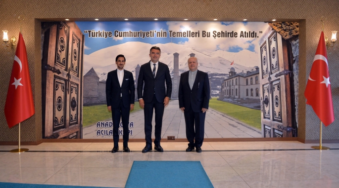 Başkonsolos Ebrahimi, Erzurum Valisi Memiş’i ziyaret etti