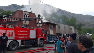 Cevizli köyünde korkutan yangın