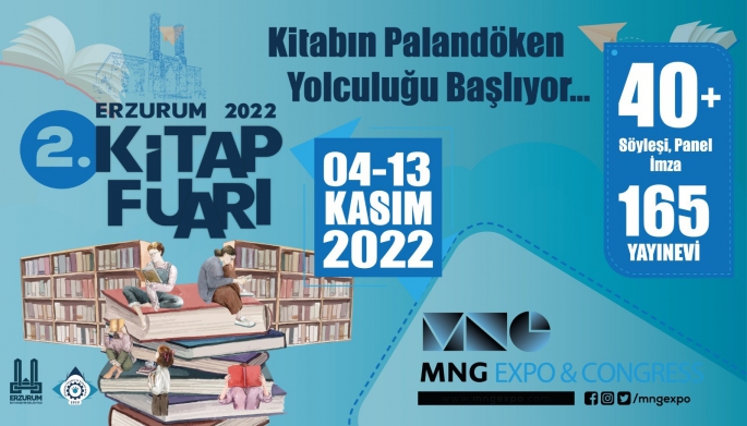Edebiyat dünyasının kalbi, Erzurum MNG Expo Kitap Fuarı’nda atacak