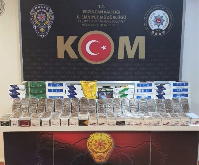 Erzincan’da kaçak sigara operasyonu