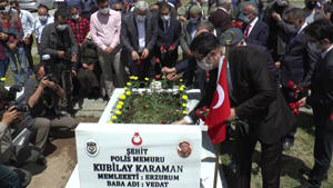 Erzurum’da 15 Temmuz şehitleri mezarı başında anıldı