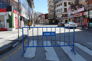 Erzurum’da sokağa çıkma kısıtlamasın da sessizlik hakim