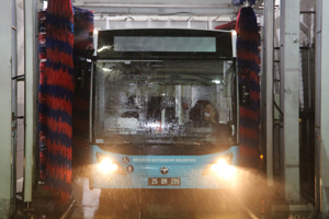 Erzurum’da toplu taşıma araçları dezenfekte edildi