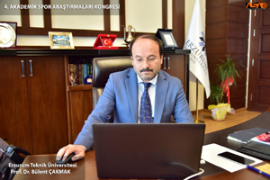ETÜ Rektörü Prof. Dr. Bülent Çakmak Akademik Spor Araştırmaları Kongresi’ne katıldı