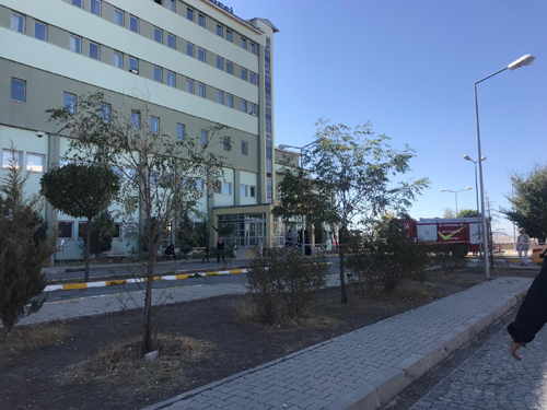 Horasan’da yangın tatbikatı