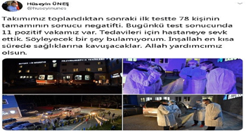 Hüseyin Üneş, “ Söyleyecek bir şey bulamıyoruz. Allah yardımcımız olsun”