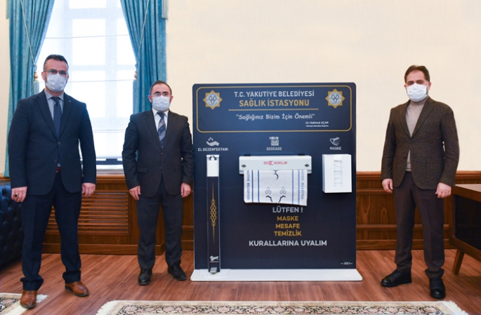 Yakutiye Belediyesi’nden ilçe merkezindeki camilere Dezenfektan İstasyonu